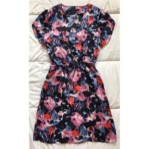 Banana Republic Watercolor Floral Faux Wrap Dress
